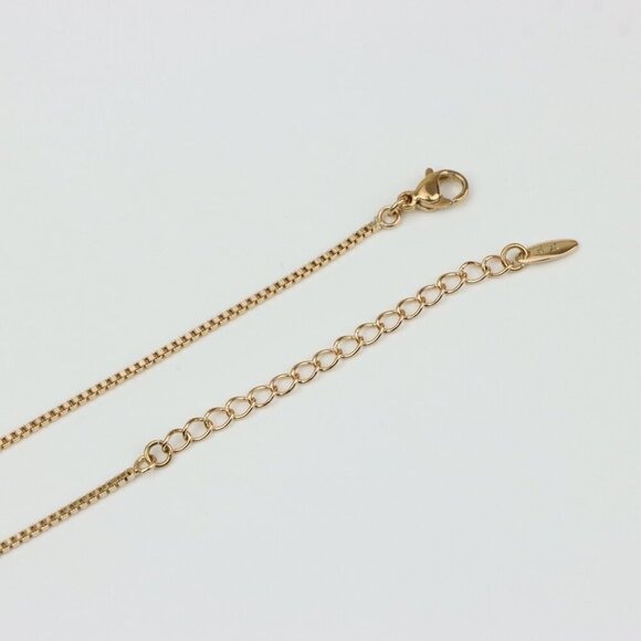 Rose Gold Initial 'T' Pendant Necklace with Sparkling CZ Border, XPNL0400 - Picture 5 of 13